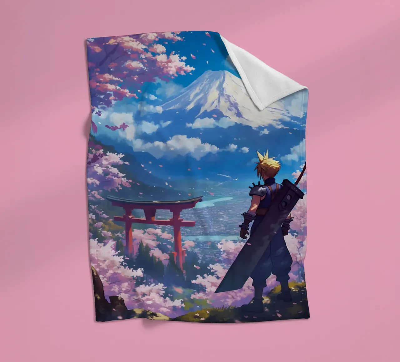 Cloud From Final Fantasy coperta in pile da CreativeStudio