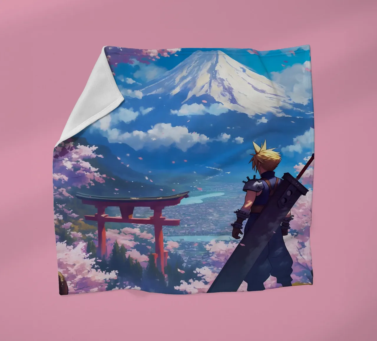 Cloud From Final Fantasy coperta in pile da CreativeStudio