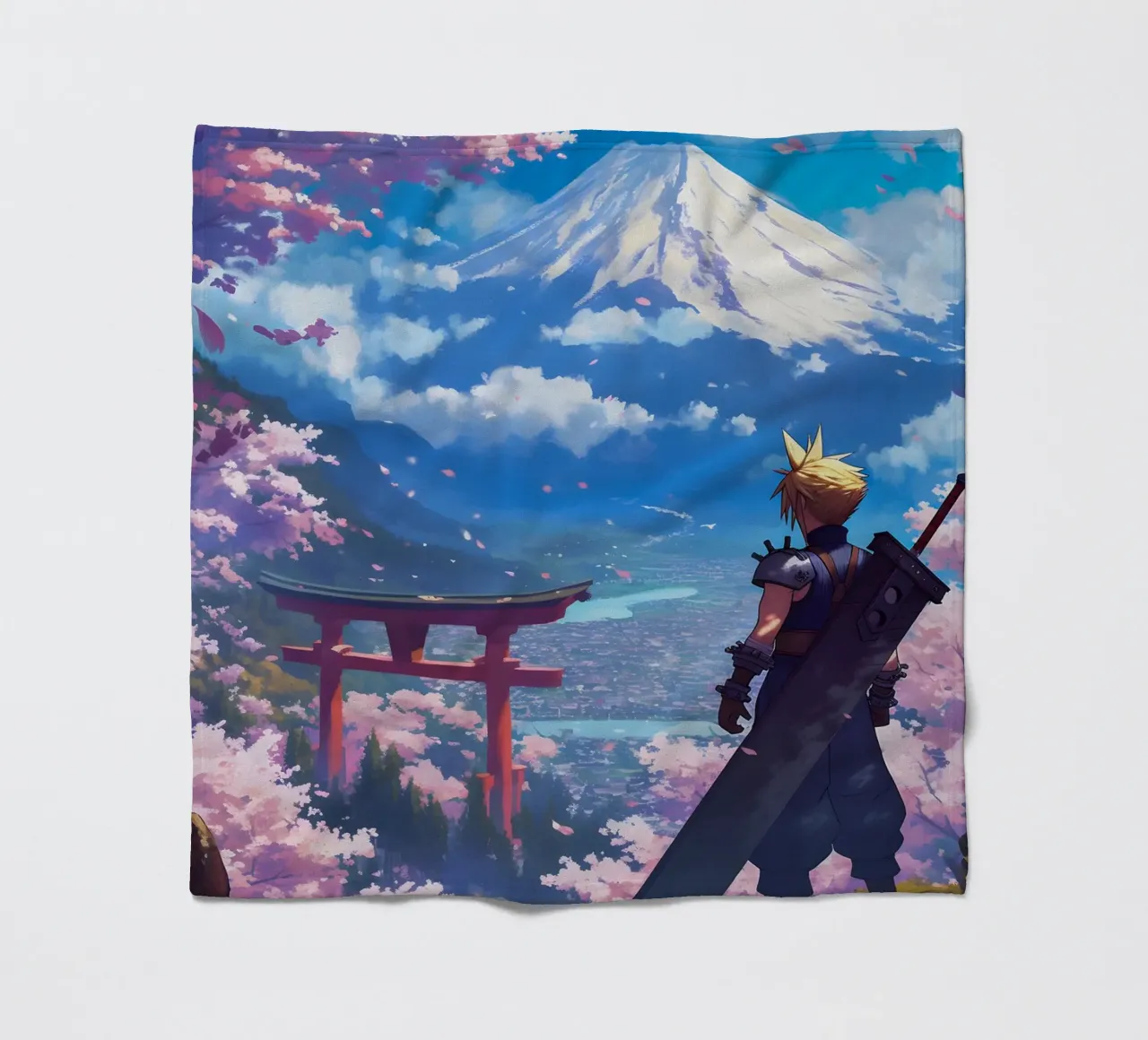 Cloud From Final Fantasy coperta in pile da CreativeStudio