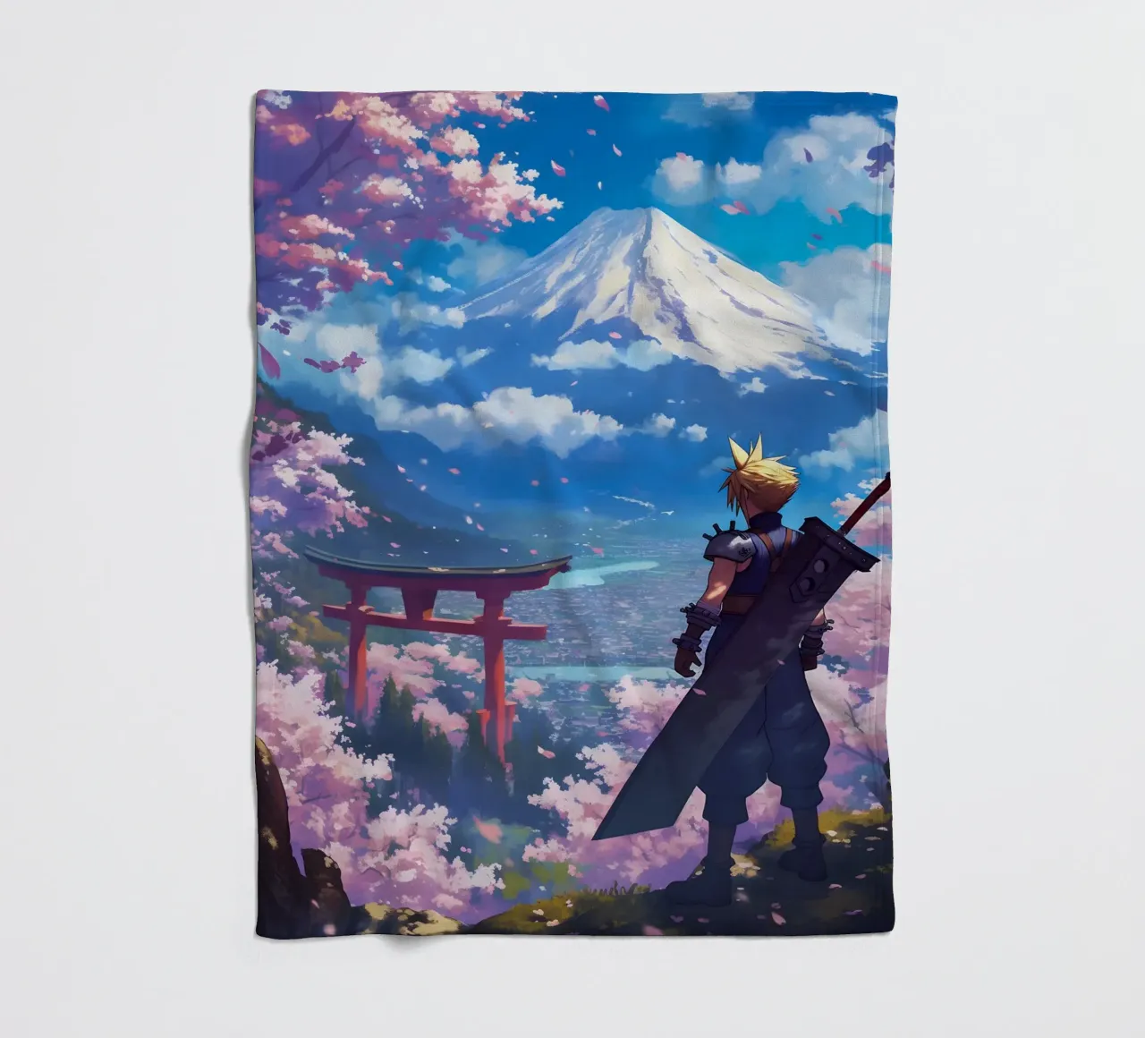 Cloud From Final Fantasy coperta in pile da CreativeStudio
