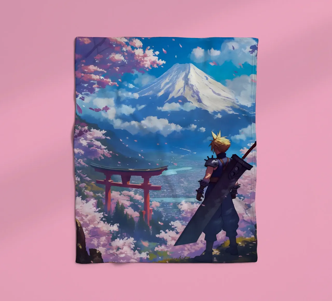 Cloud From Final Fantasy coperta in pile da CreativeStudio