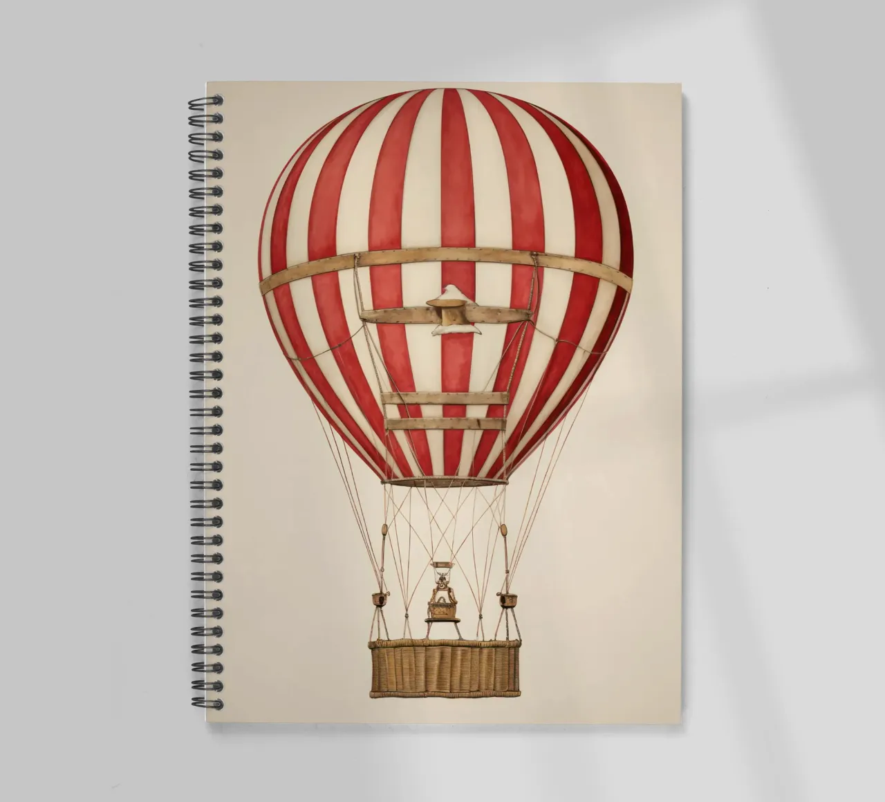 Vintage Hot air balloon spiral notebook by IamHomeStudio