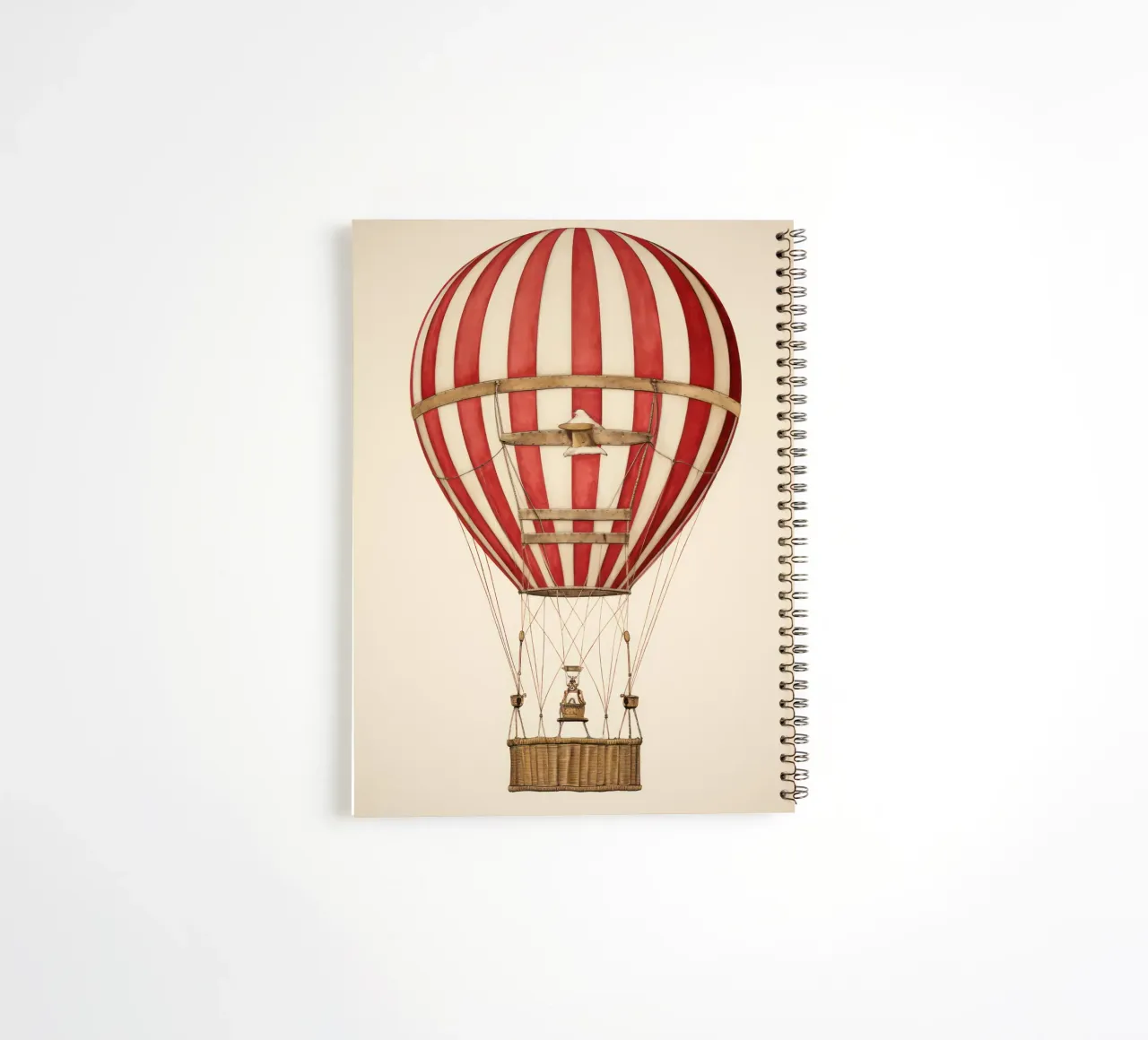 Vintage Hot air balloon spiral notebook by IamHomeStudio