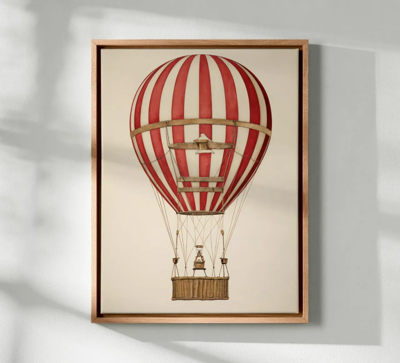 Mongolfiera d'epoca tela con Cornice a cassetta da IamHomeStudio
