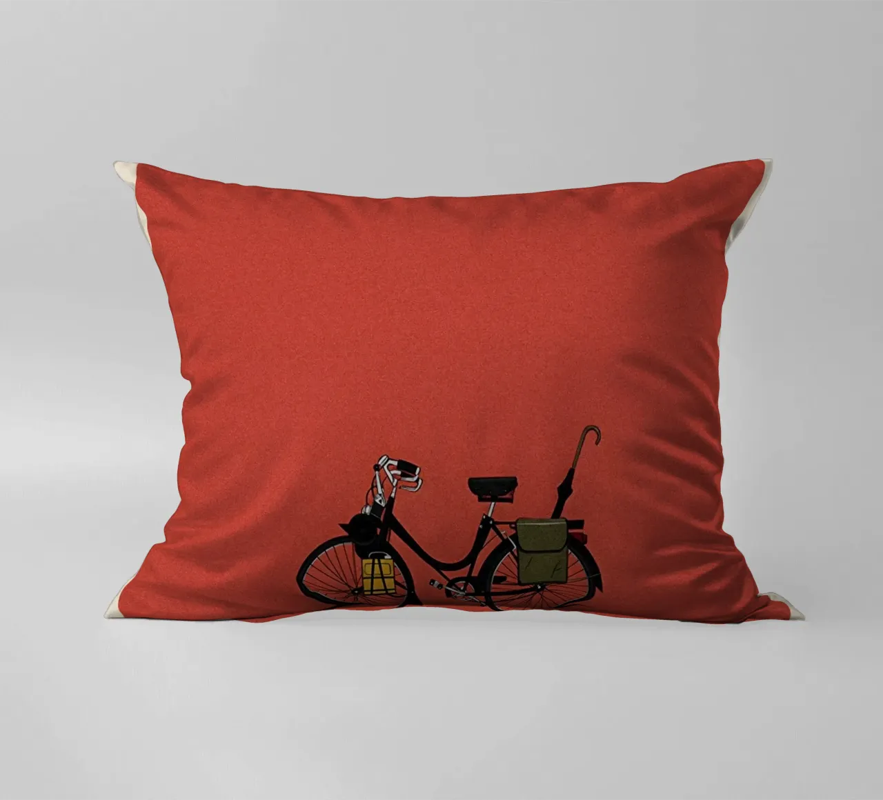 Mon Oncle bike movie decorative cushion by TheArtstudio