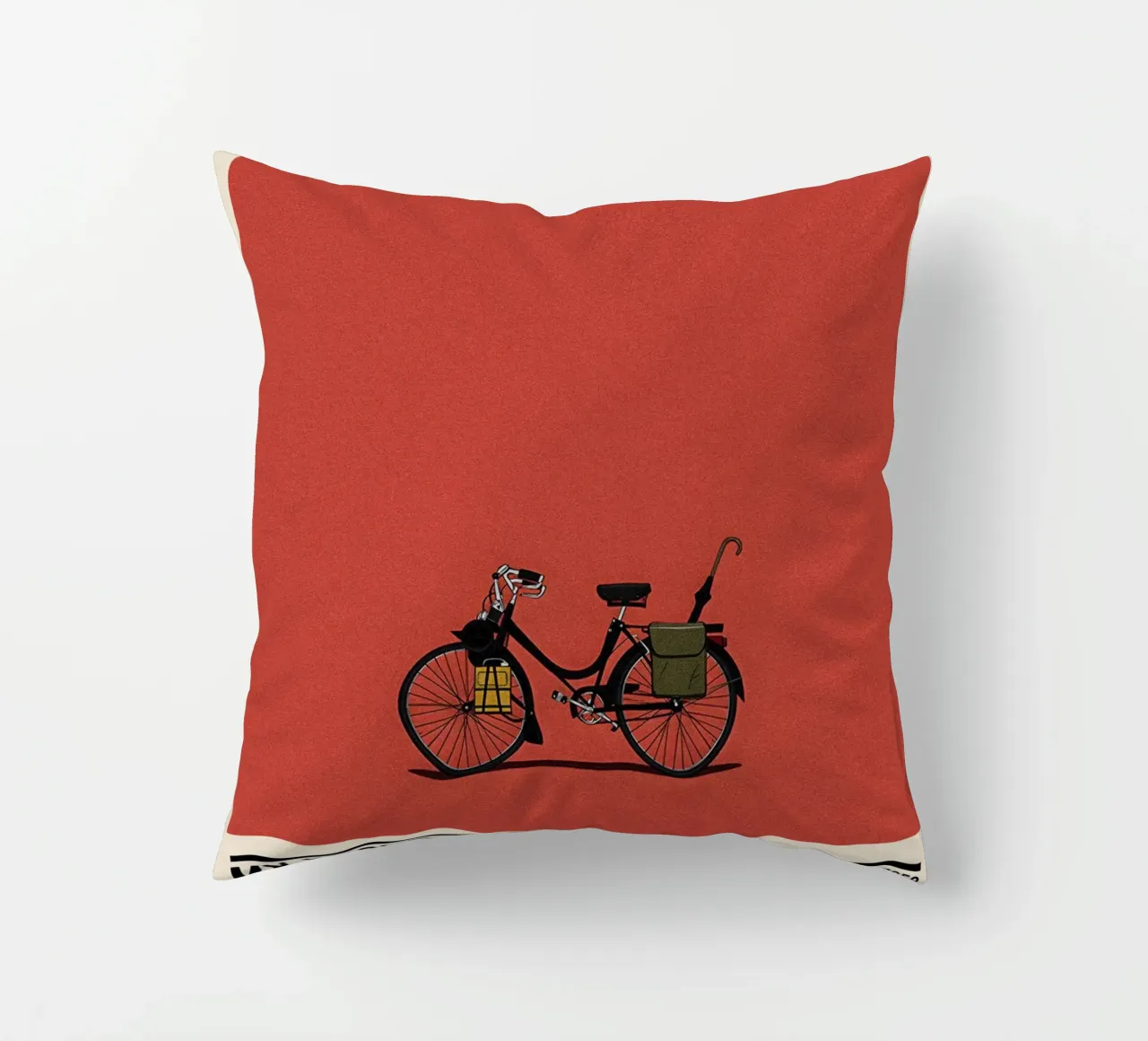 Mon Oncle bike movie decorative cushion by TheArtstudio