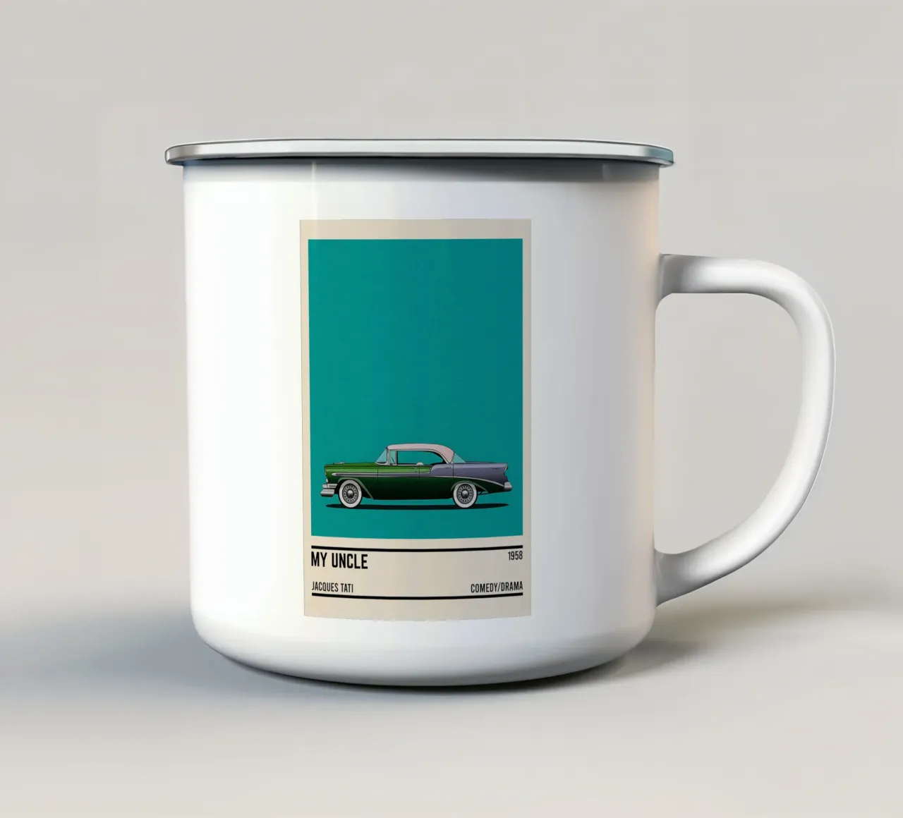 Mon Oncle car movie tazza in smalto da TheArtstudio