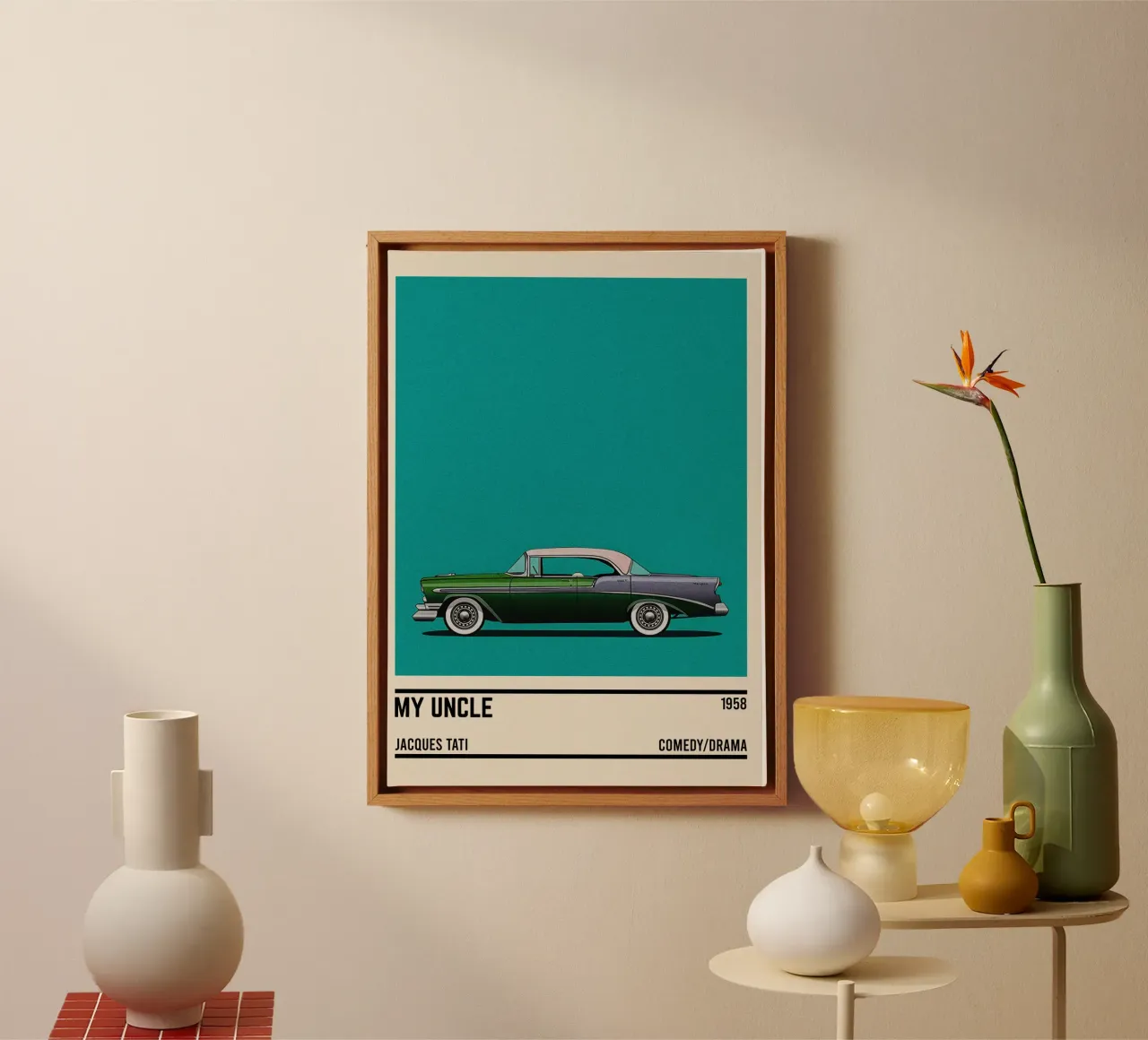 Mon Oncle car movie tela con Cornice a cassetta da TheArtstudio