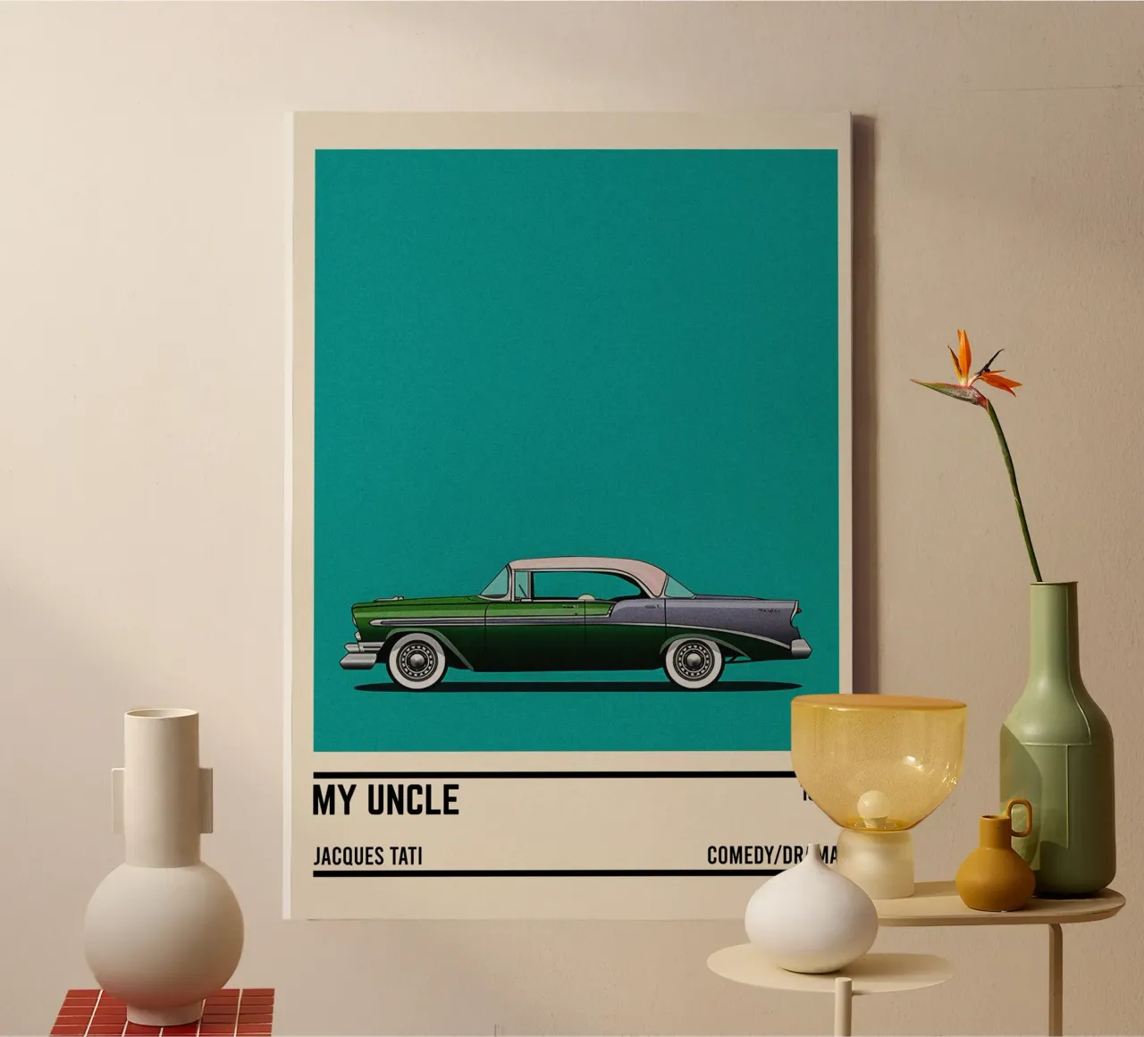 Mon Oncle car movie tela con Cornice a cassetta da TheArtstudio