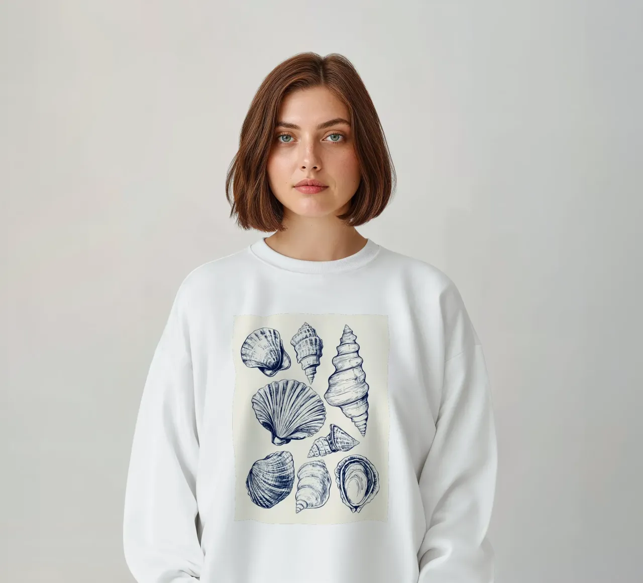 Muscheln Sweatshirt von Olga Wildrose
