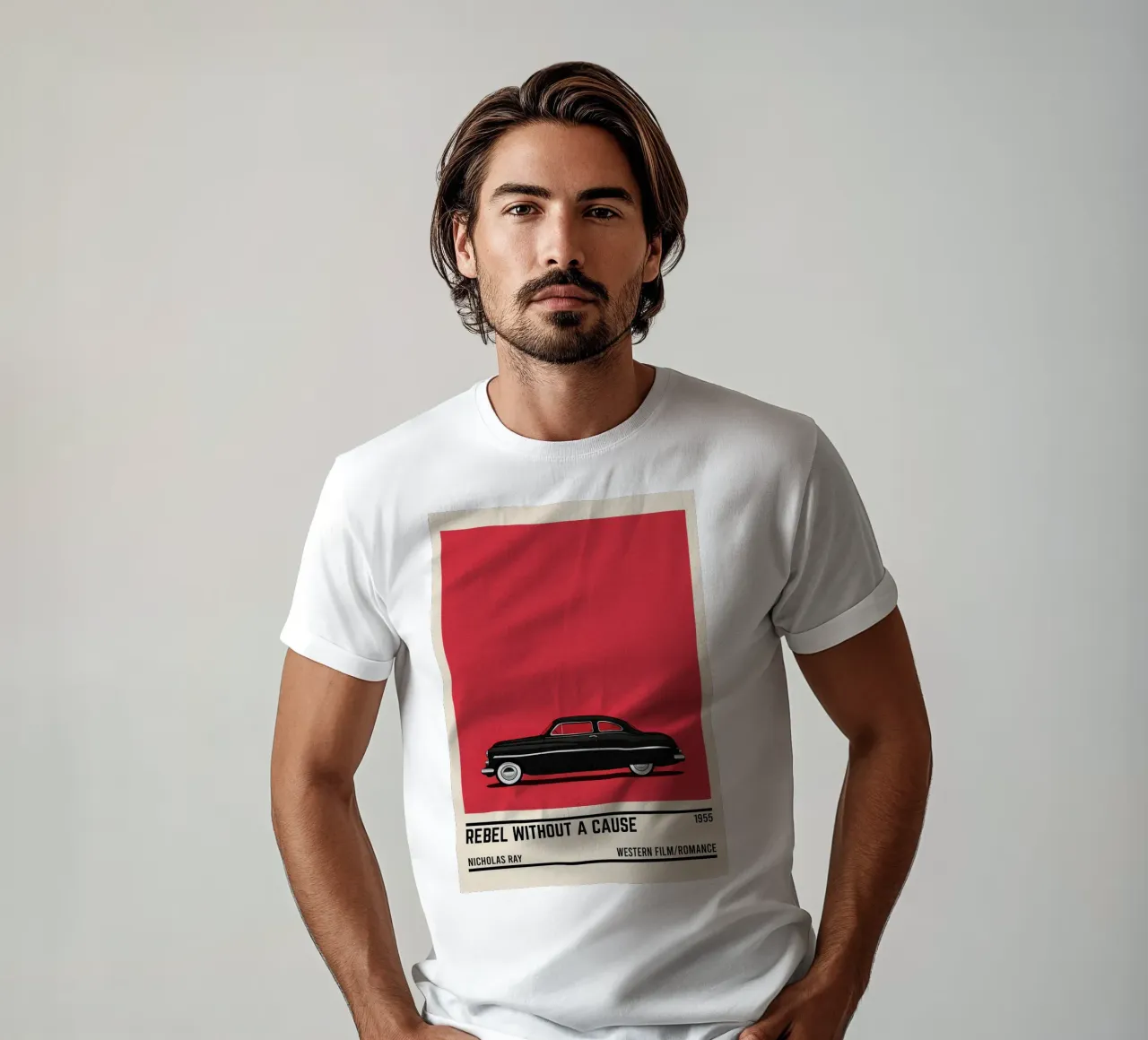 Rebel Without a Cause car movie t-shirt da TheArtstudio