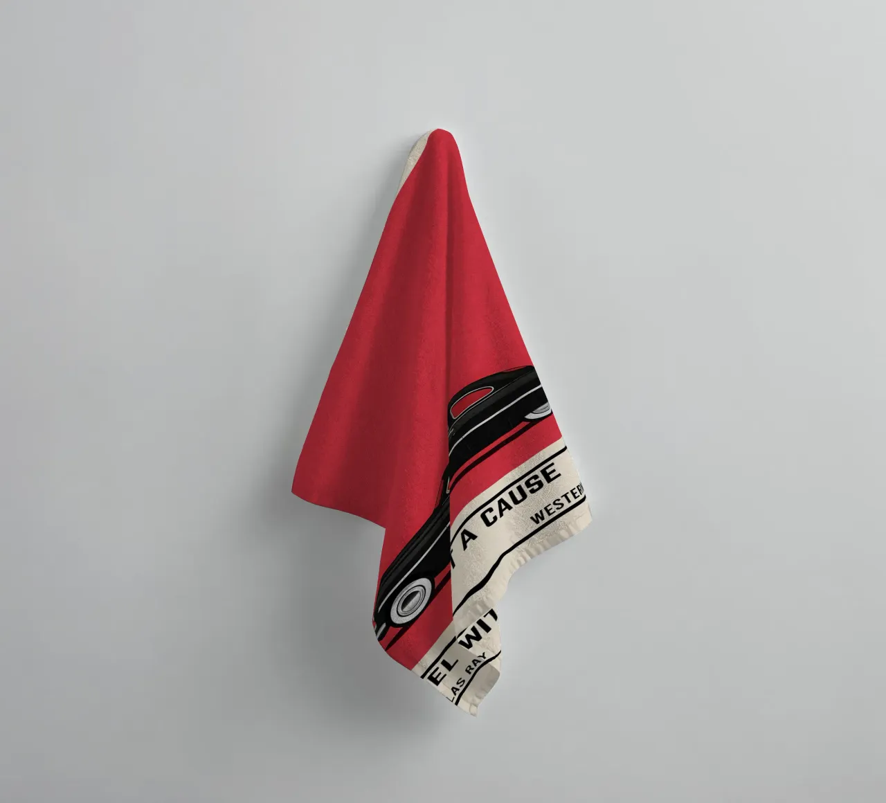 Rebel Without a Cause car movie towel by TheArtstudio