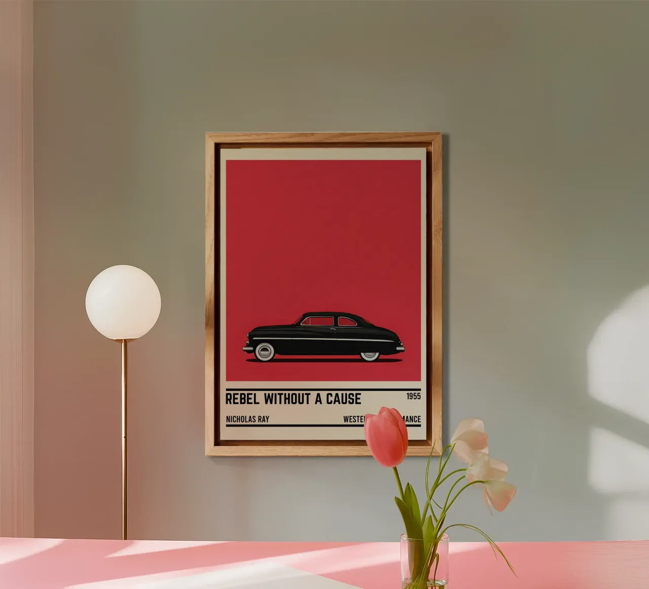 Rebel Without a Cause car movie alluminio dibond da TheArtstudio