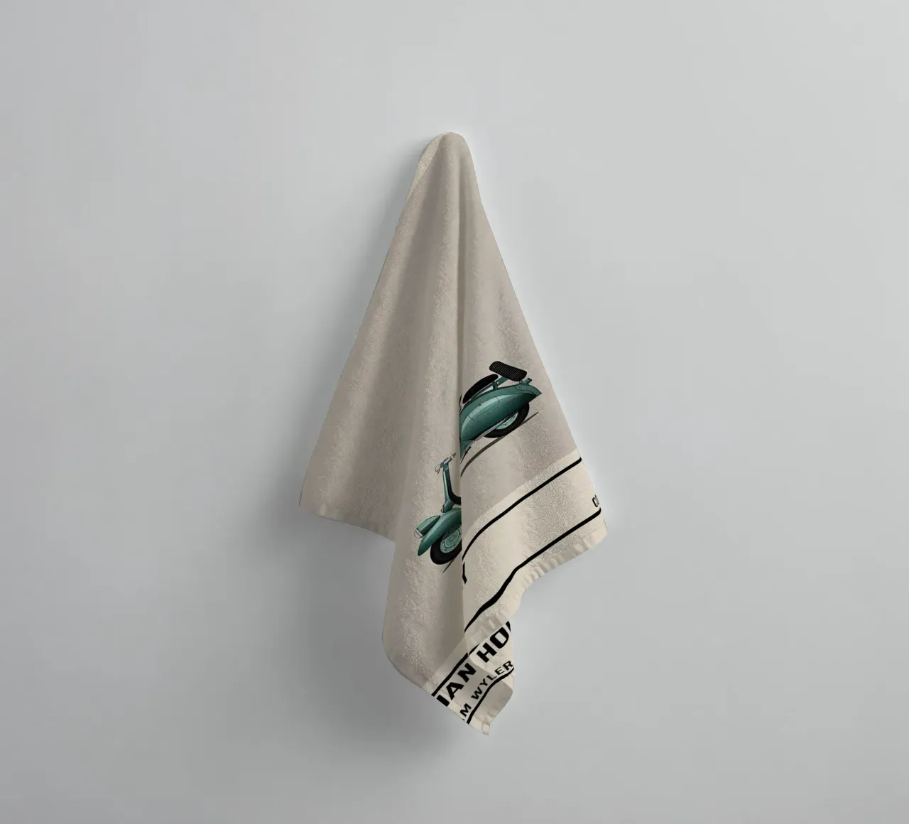 Roman Holiday scooter movie towel by TheArtstudio