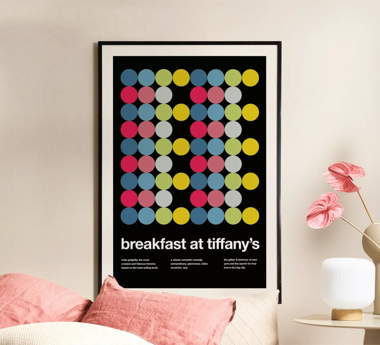 Breakfast at Tiffanys poster con telaio in plastica da Stephan Kochs