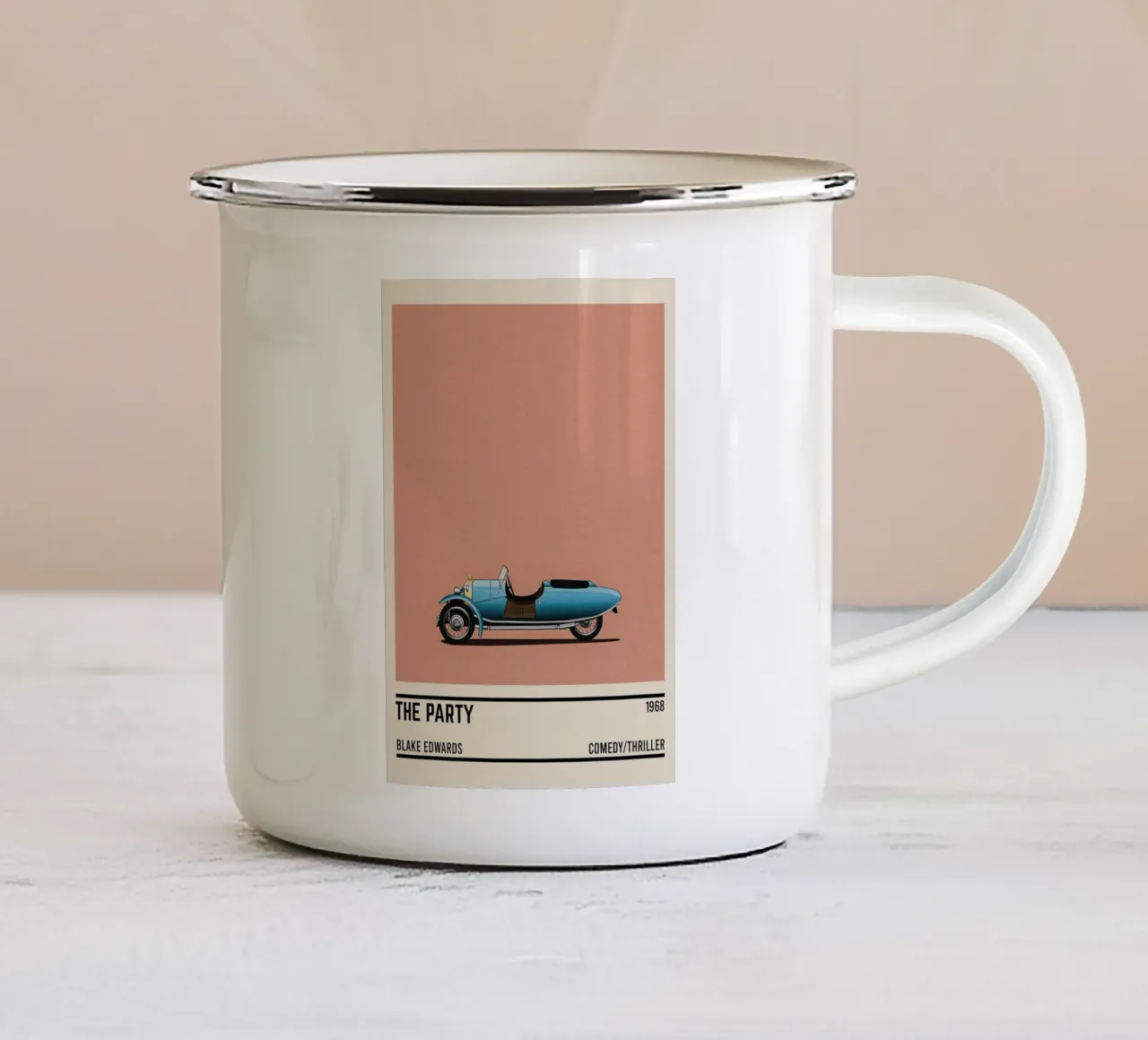 The Party car movie tazza in smalto da TheArtstudio