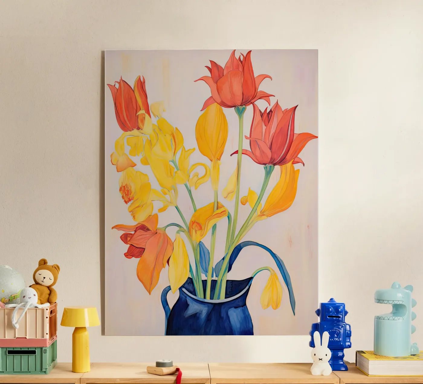 Tulpen acryl van DaarbyN