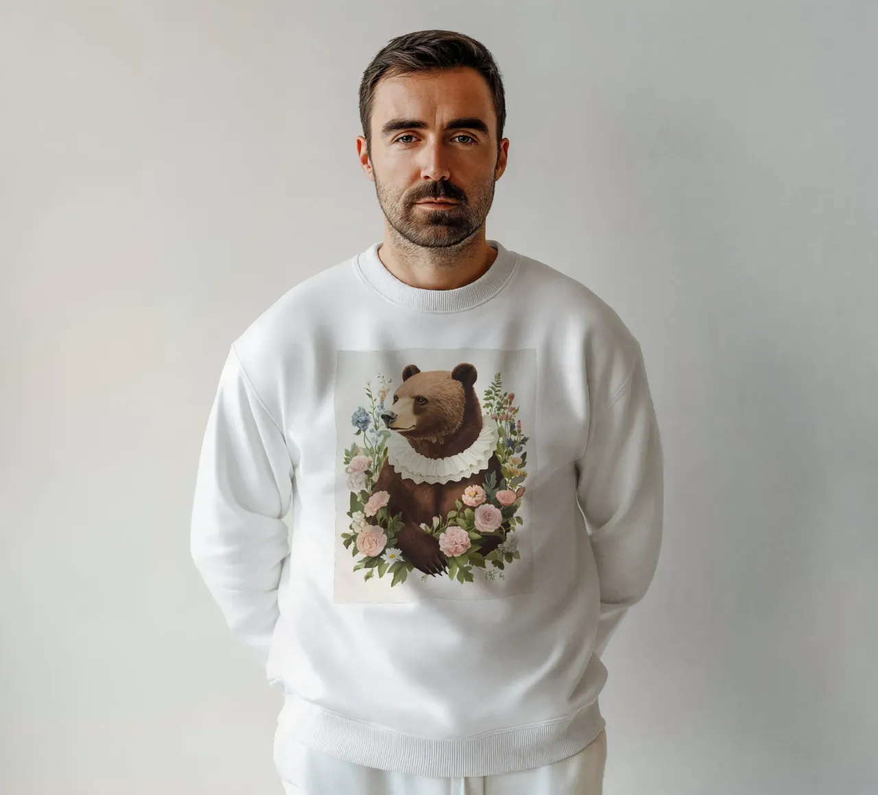 Ritratto di orso vintage felpa da IamHomeStudio