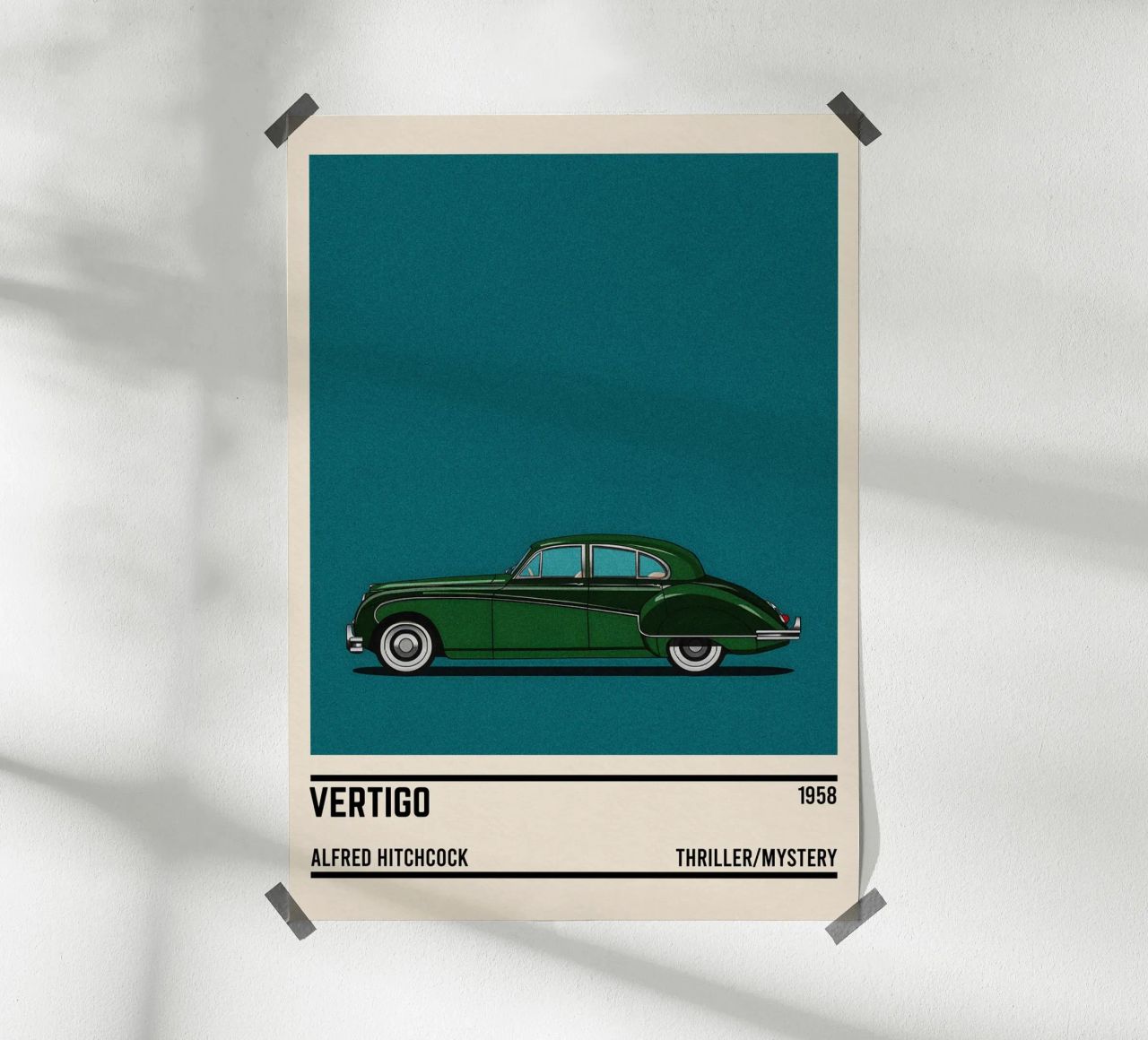 Vertigo movie car poster by TheArtstudio