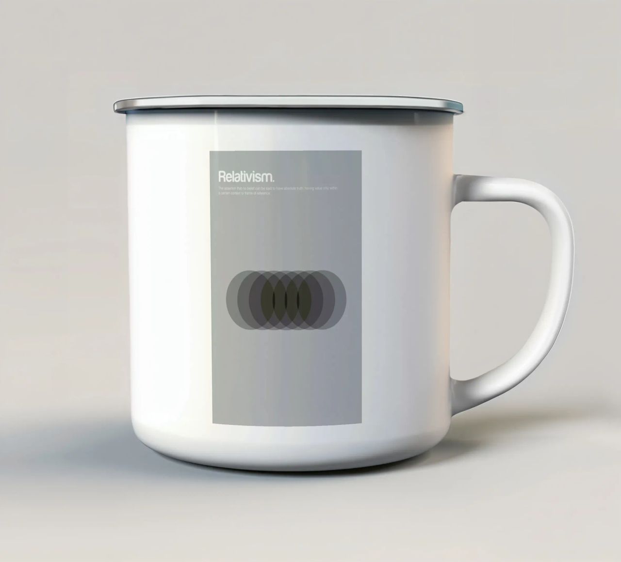 Relativism tazza in smalto da Genís Carreras