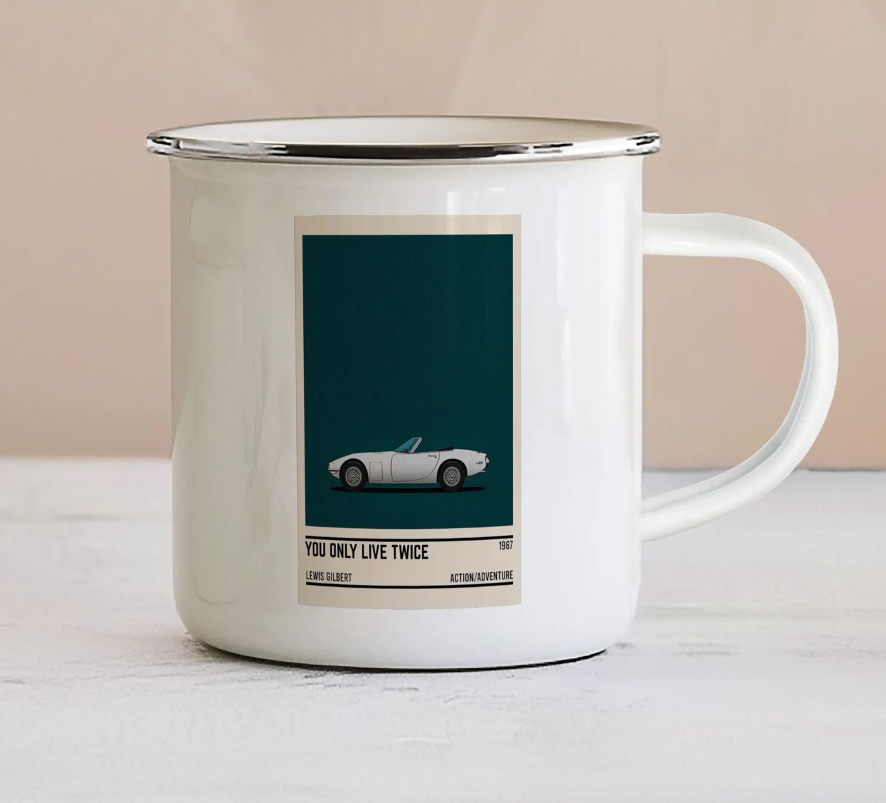 You Only Live Twice movie car tazza in smalto da TheArtstudio