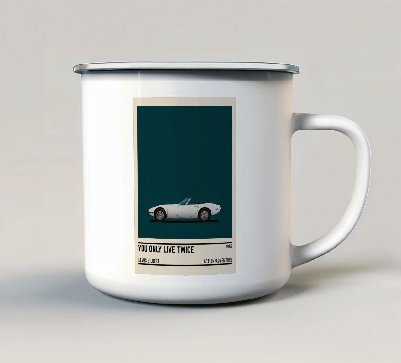 You Only Live Twice movie car tazza in smalto da TheArtstudio