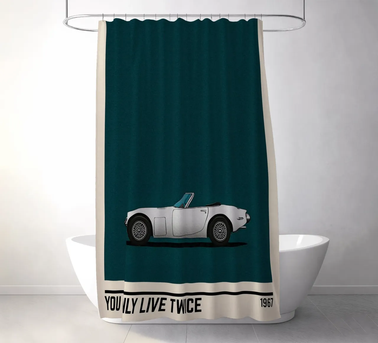 You Only Live Twice movie car shower curtain by TheArtstudio