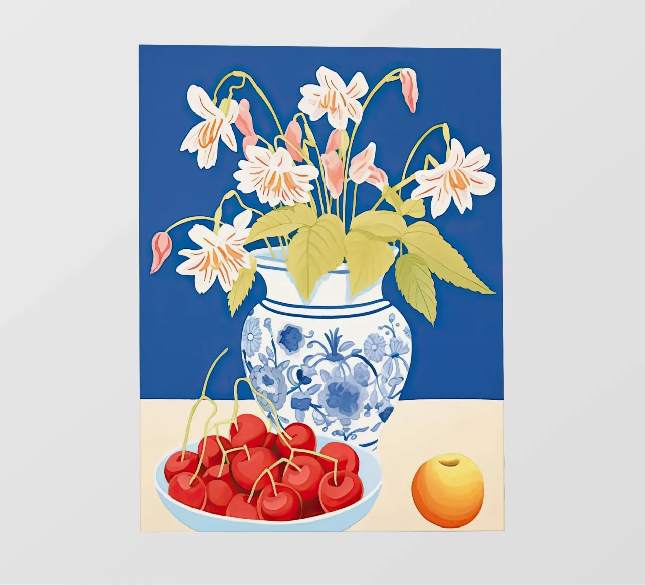 Kirschen und Blumen Fototapete von DaarbyN