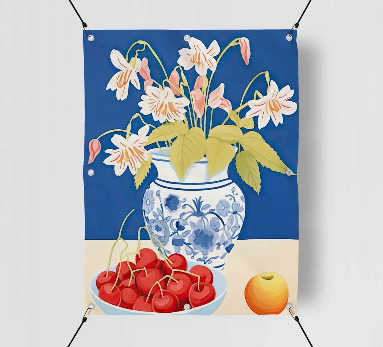 Ciliegie e fiori telo in pvc da DaarbyN