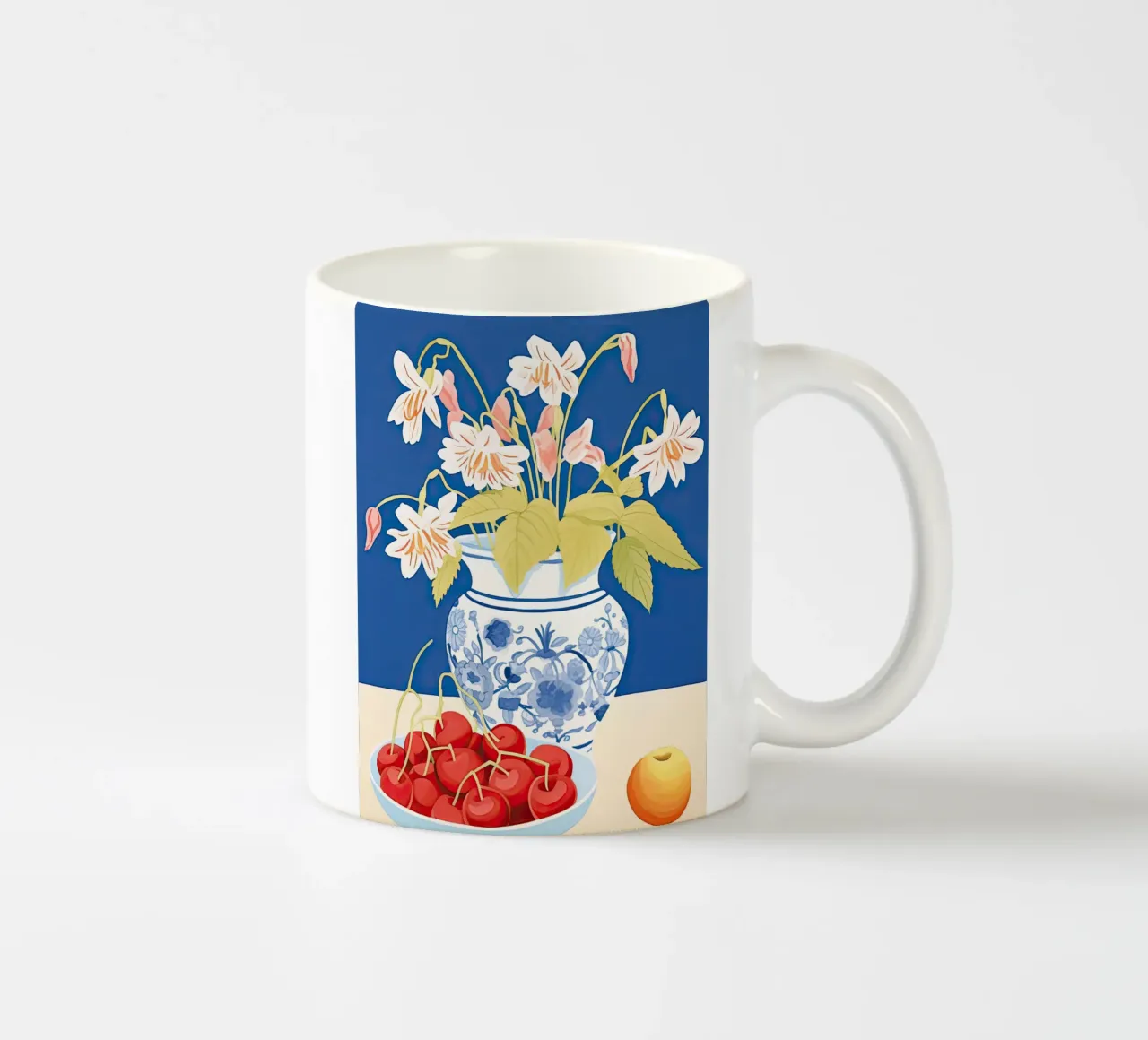 Ciliegie e fiori tazza in ceramica da DaarbyN