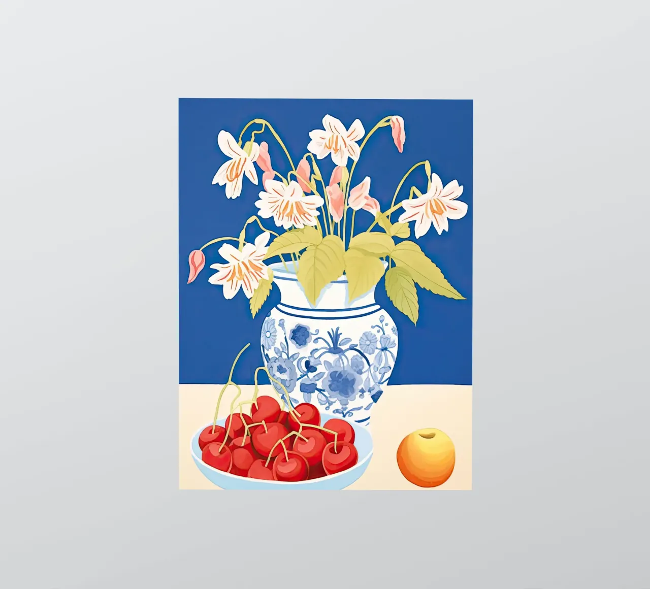 Ciliegie e fiori adesivo da DaarbyN
