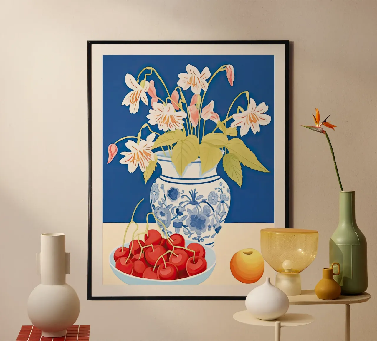 Ciliegie e fiori carta hahnemühle da DaarbyN
