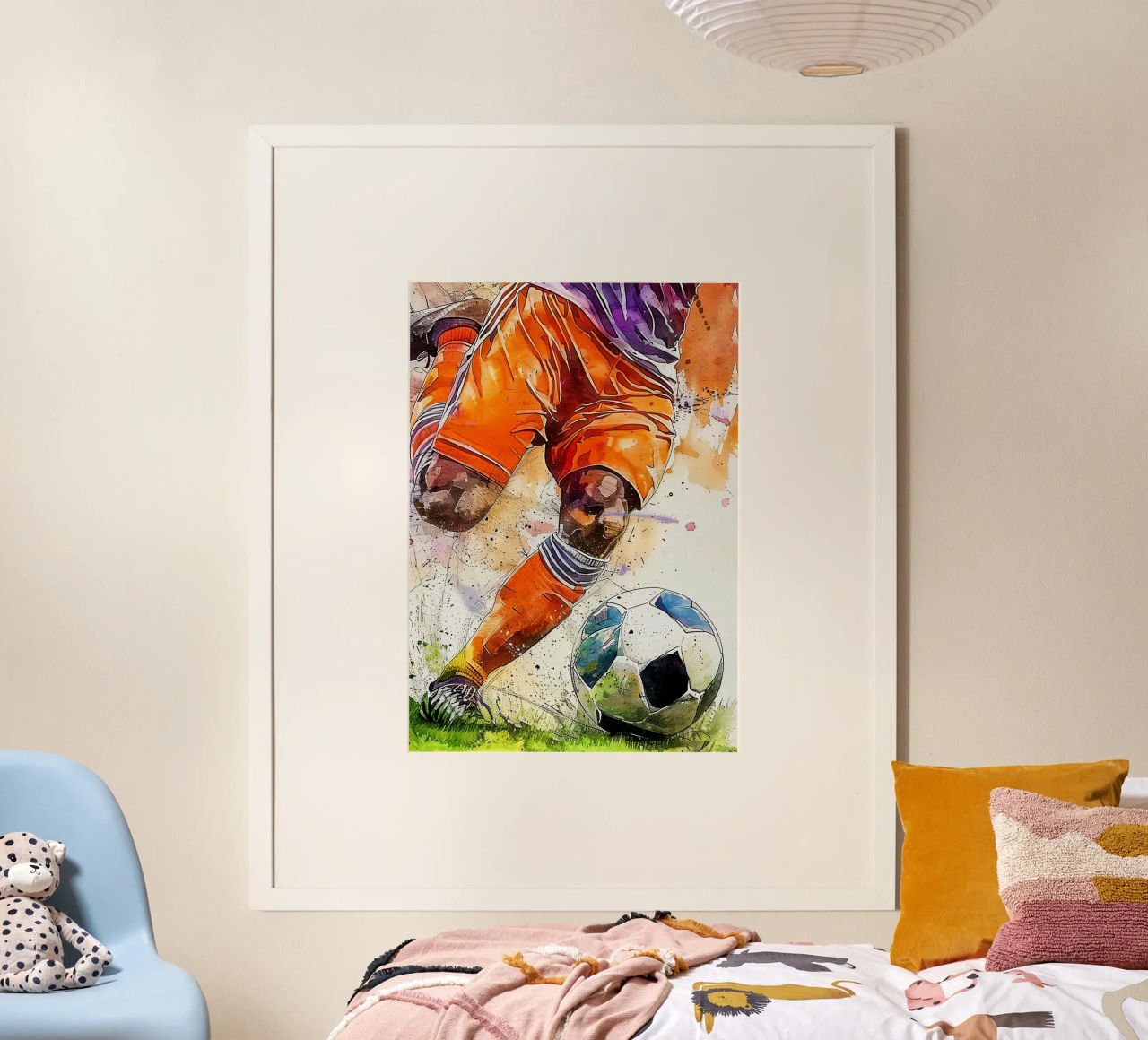 Joueur de football art sportif poster de Justyna Jaszke JBJart