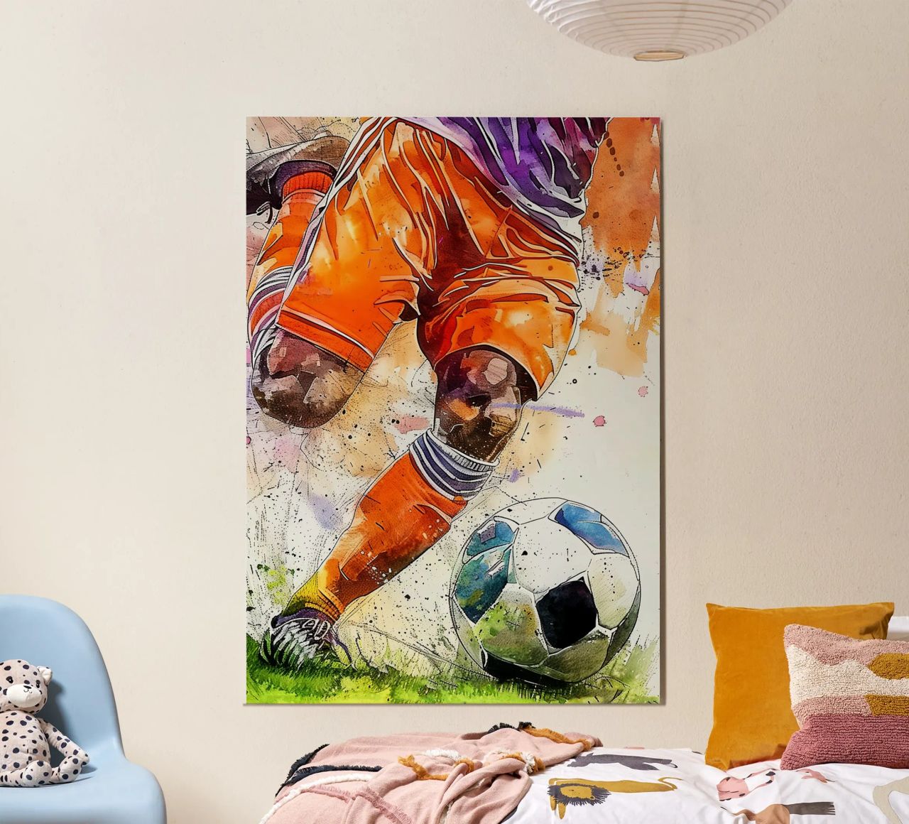 Joueur de football art sportif poster de Justyna Jaszke JBJart