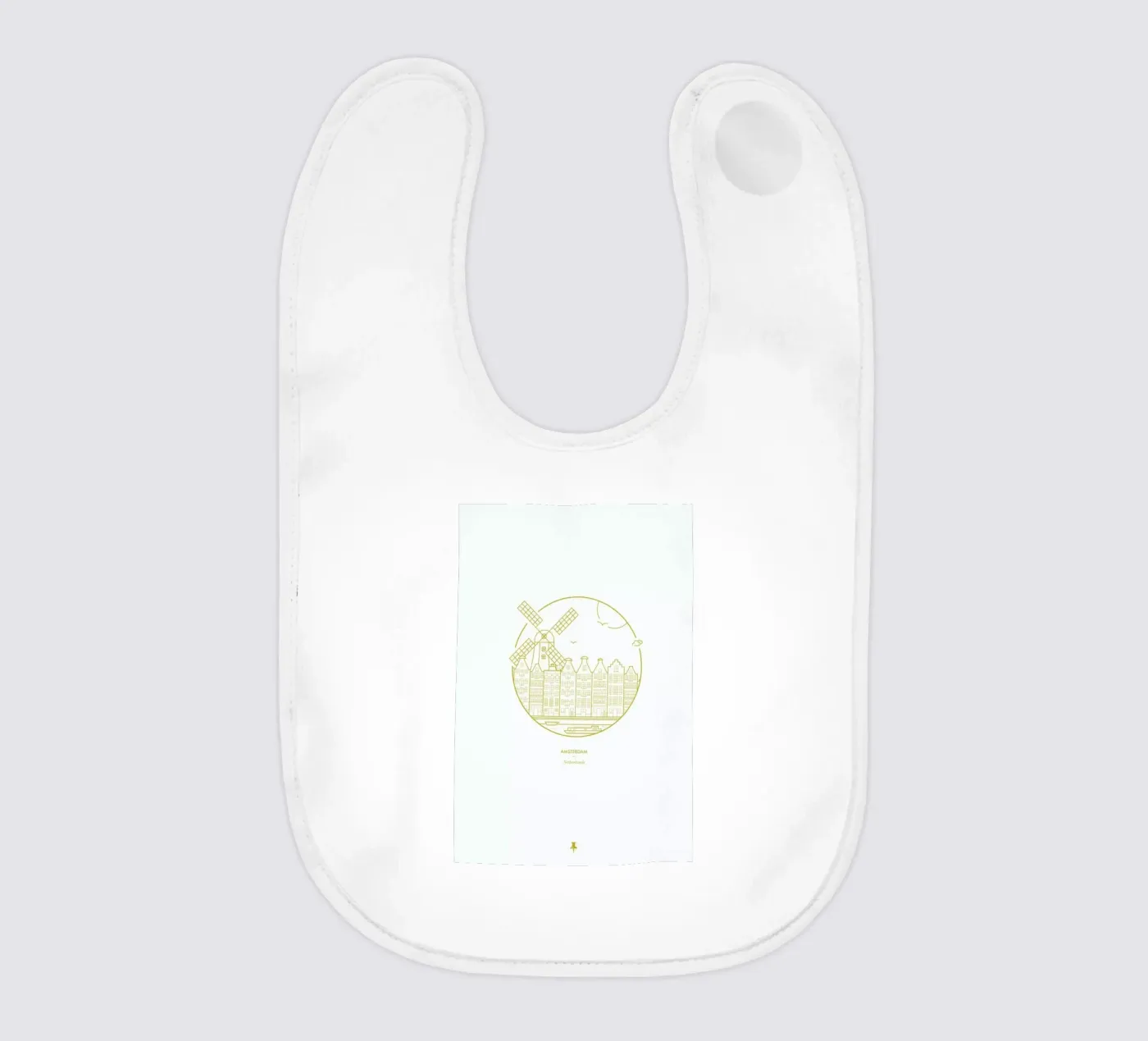 Amsterdam baby bib by Dean Smith
