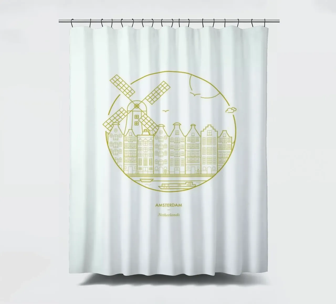Amsterdam shower curtain by Dean Smith