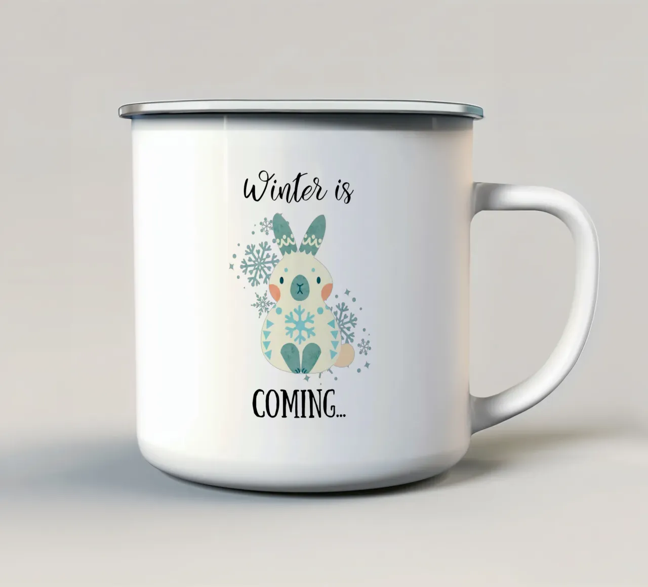 Se acerca el invierno... taza de esmalte de Kiroiharu