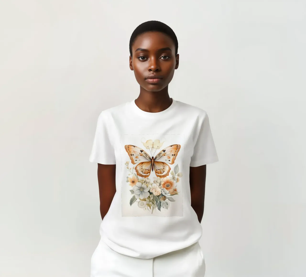 Butterfly with flowers camiseta de IamHomeStudio
