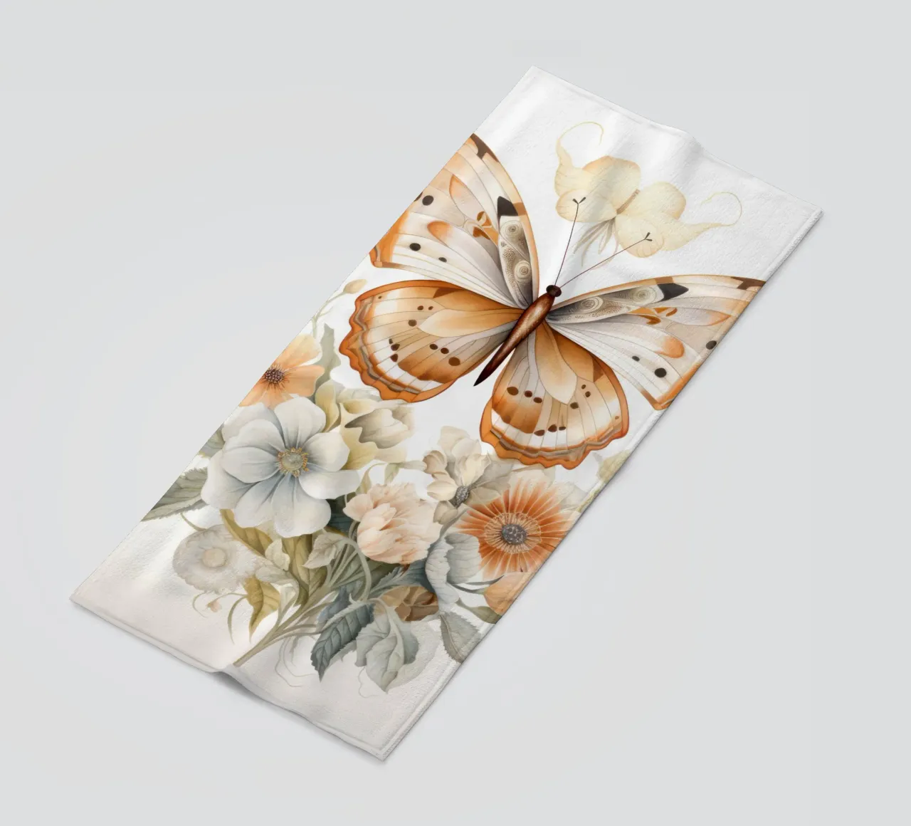 Butterfly with flowers telo mare da IamHomeStudio