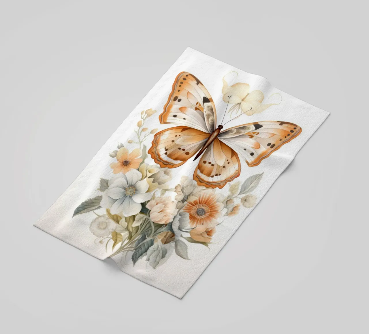 Butterfly with flowers telo mare da IamHomeStudio
