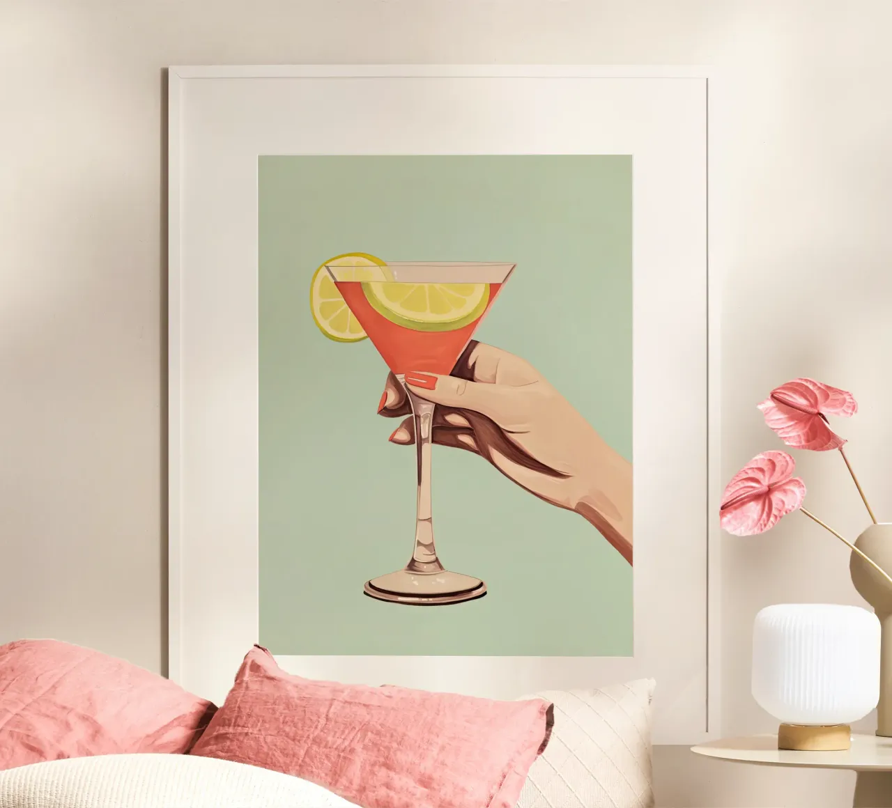 Cocktail poster con telaio in legno da DaarbyN