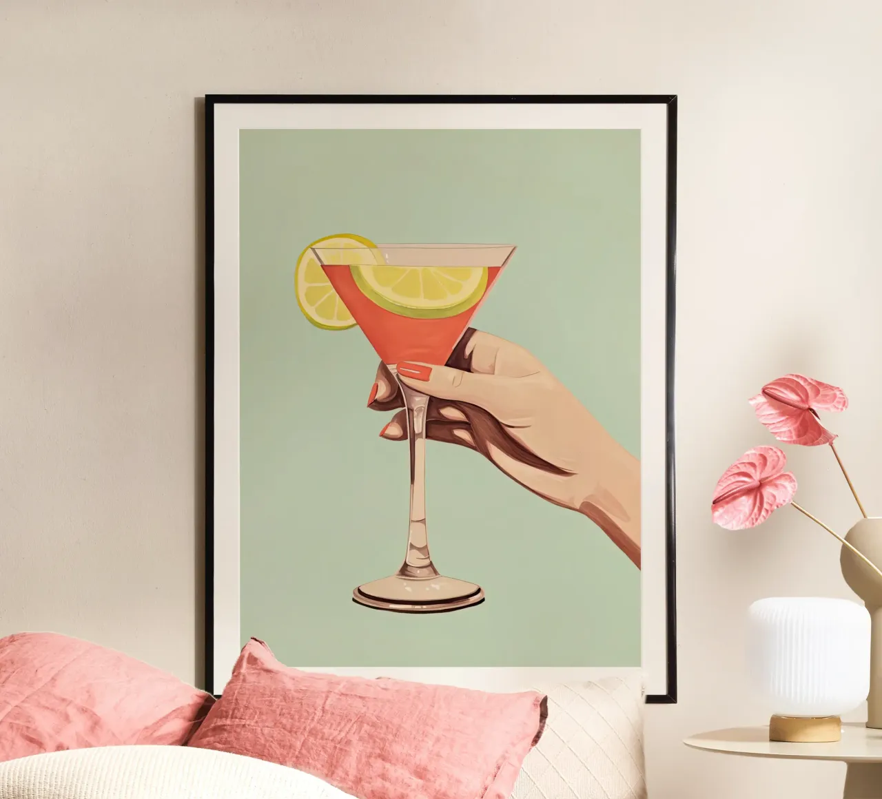 Cocktail poster con telaio in legno da DaarbyN