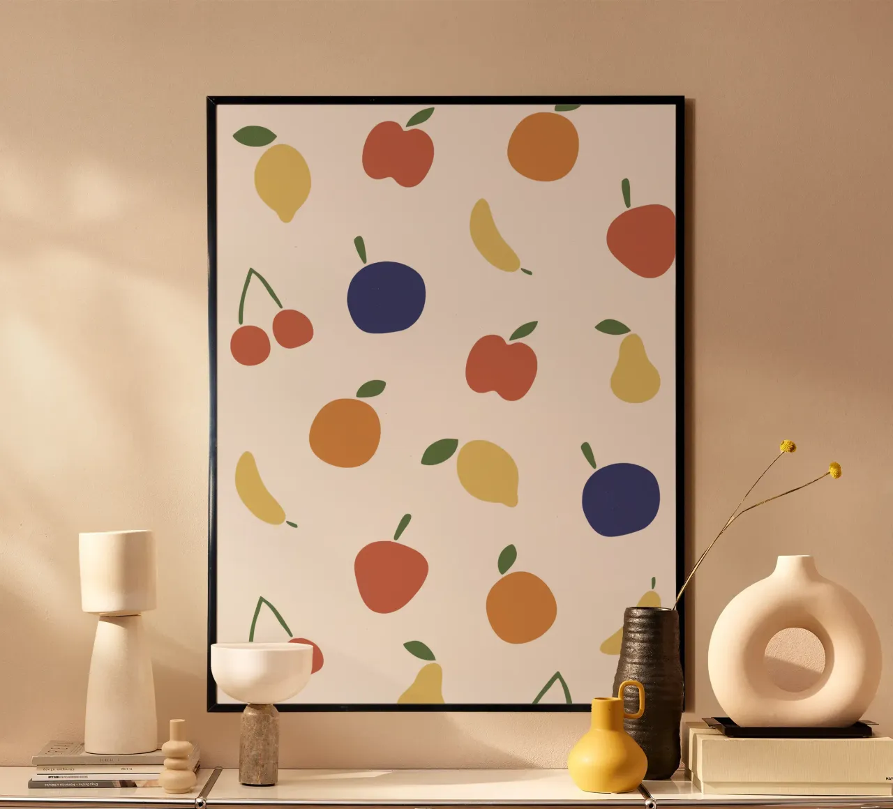 Fruits poster with plastic frame by we line studio - design