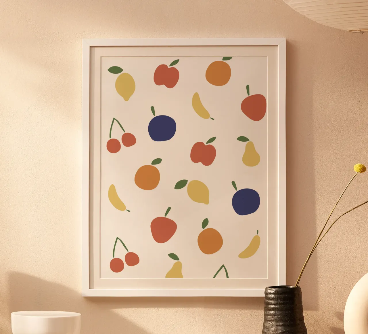Fruits poster with plastic frame by we line studio - design