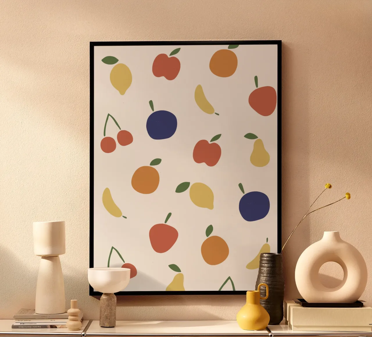 Fruits poster with plastic frame by we line studio - design