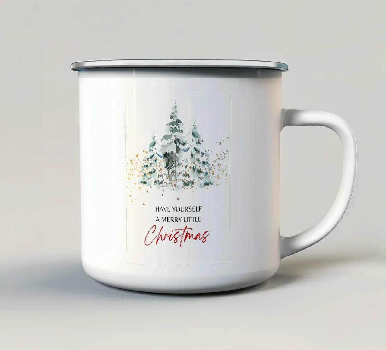 Have Yourself a Merry Little Christmas tazza in smalto da IamHomeStudio