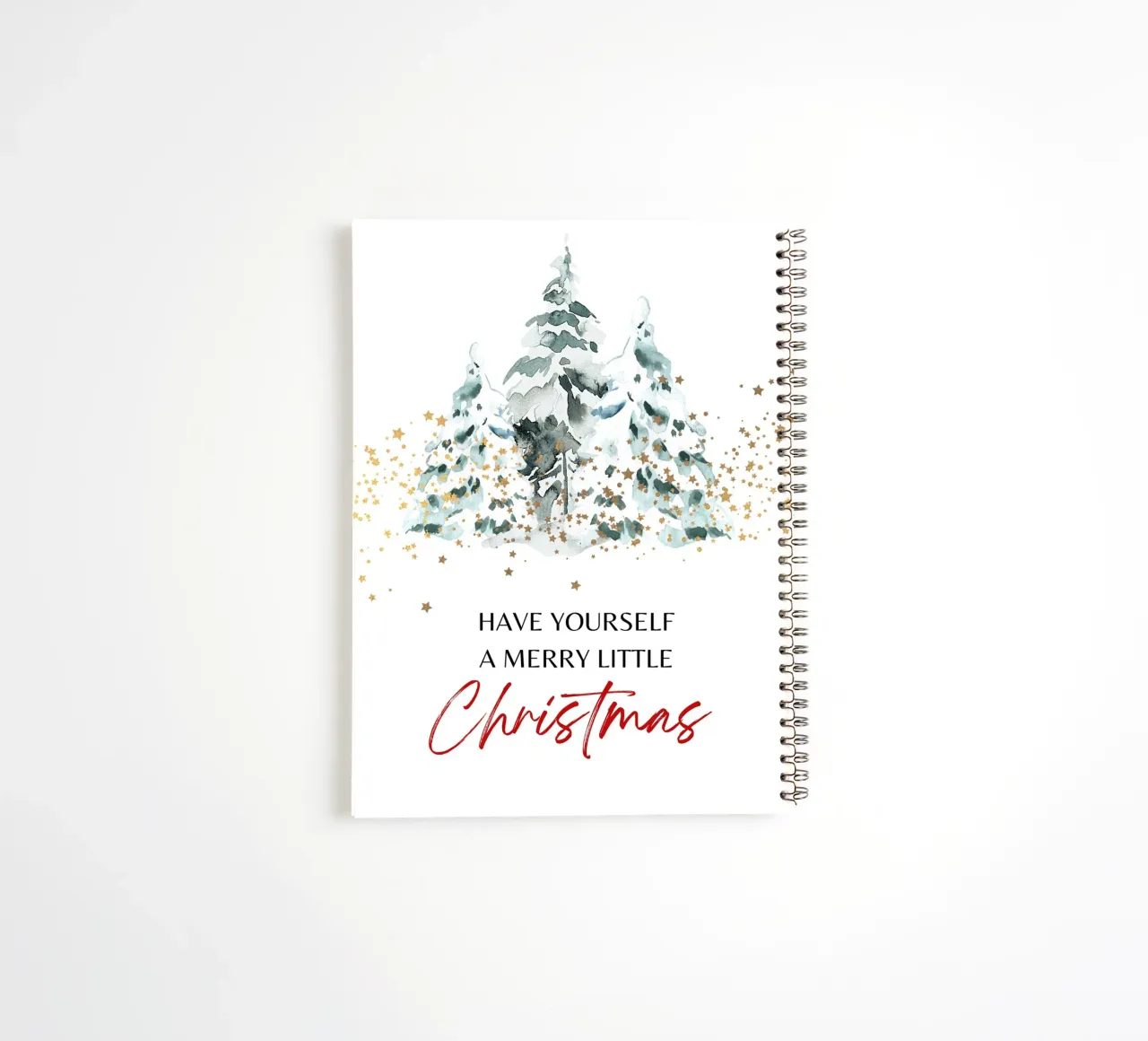 Have Yourself a Merry Little Christmas spiral notebook by IamHomeStudio