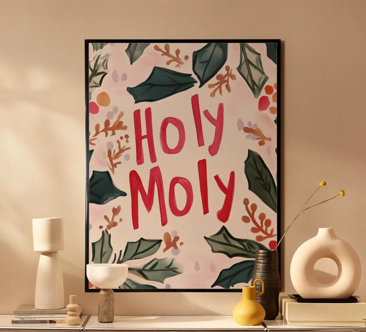 Holy Moly poster con telaio in plastica da treechild