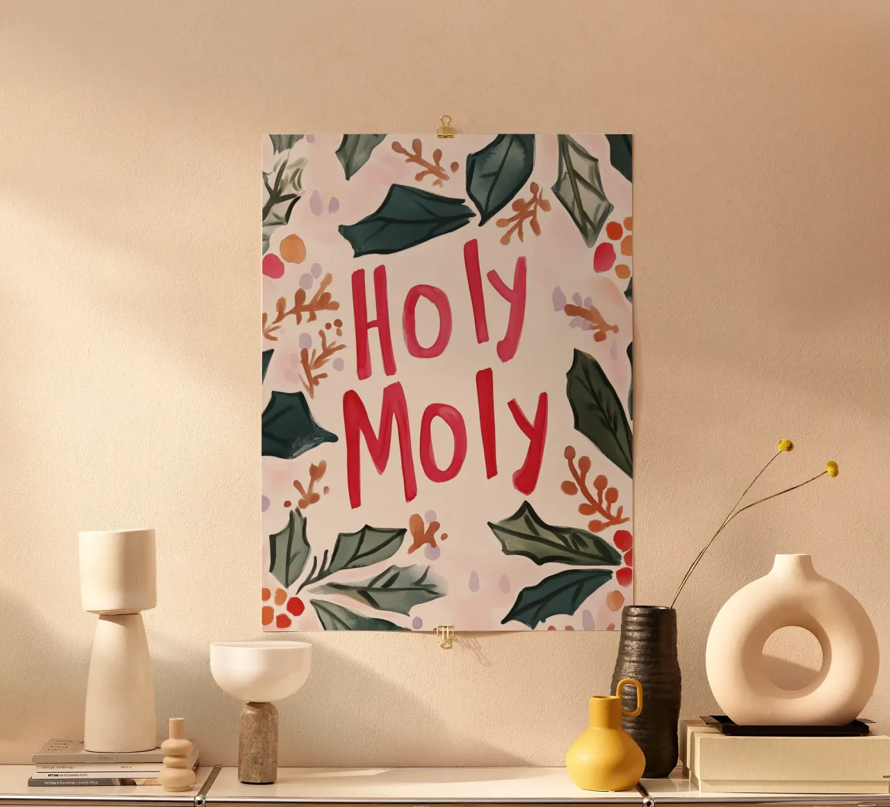 Holy Moly poster con telaio in plastica da treechild