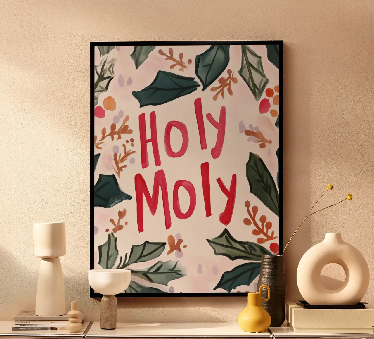 Holy Moly poster con telaio in plastica da treechild